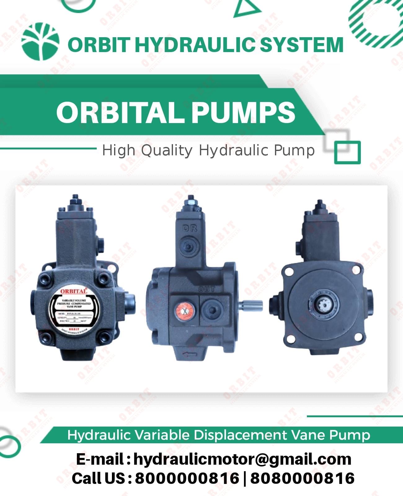 PVF PVDF VP5F VP6F Anson Make Hydraulic Pump Manufacturers in India PVF-30-55-11 Anson Hydraulic Variable Vane Pump